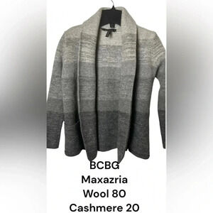 BCBG MAXAzria  cashmere wool blend cardigan, jacket,sweater,chunky,timeless,boho